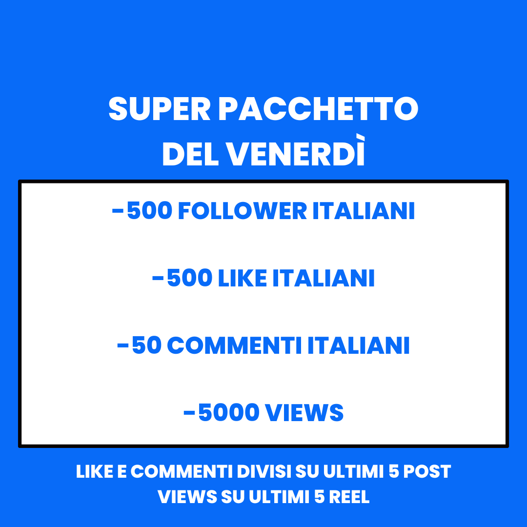 SUPER PACK DEL VENERDÌ 🇮🇹